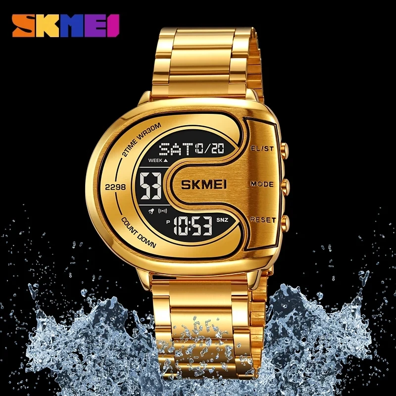  クォーツ 腕時計 SKMEI 2298 Men's Luxury Digital Watch - Waterproof, Stainless