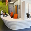 Bending corians cerata solid surface front reception desks/counter