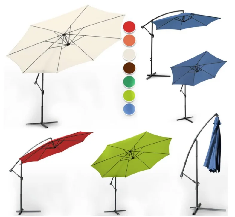 China factory square side pole parasol square hanging pool parasol