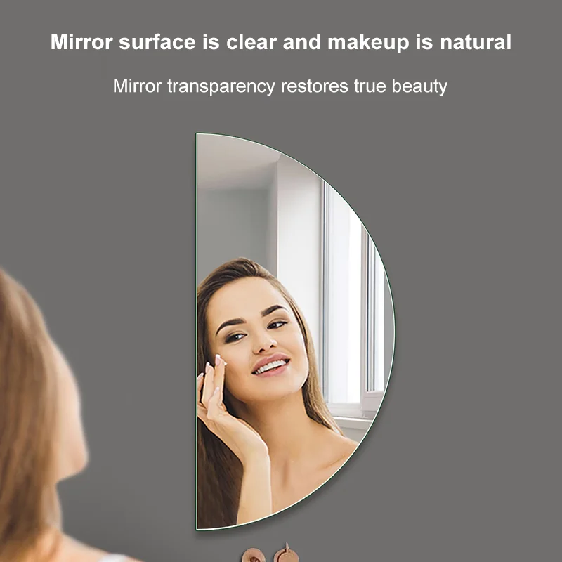 Semicircular Fulllength Mirror Ins Style Wallmounted Bedroom Makeup Mirror Selfadhesive