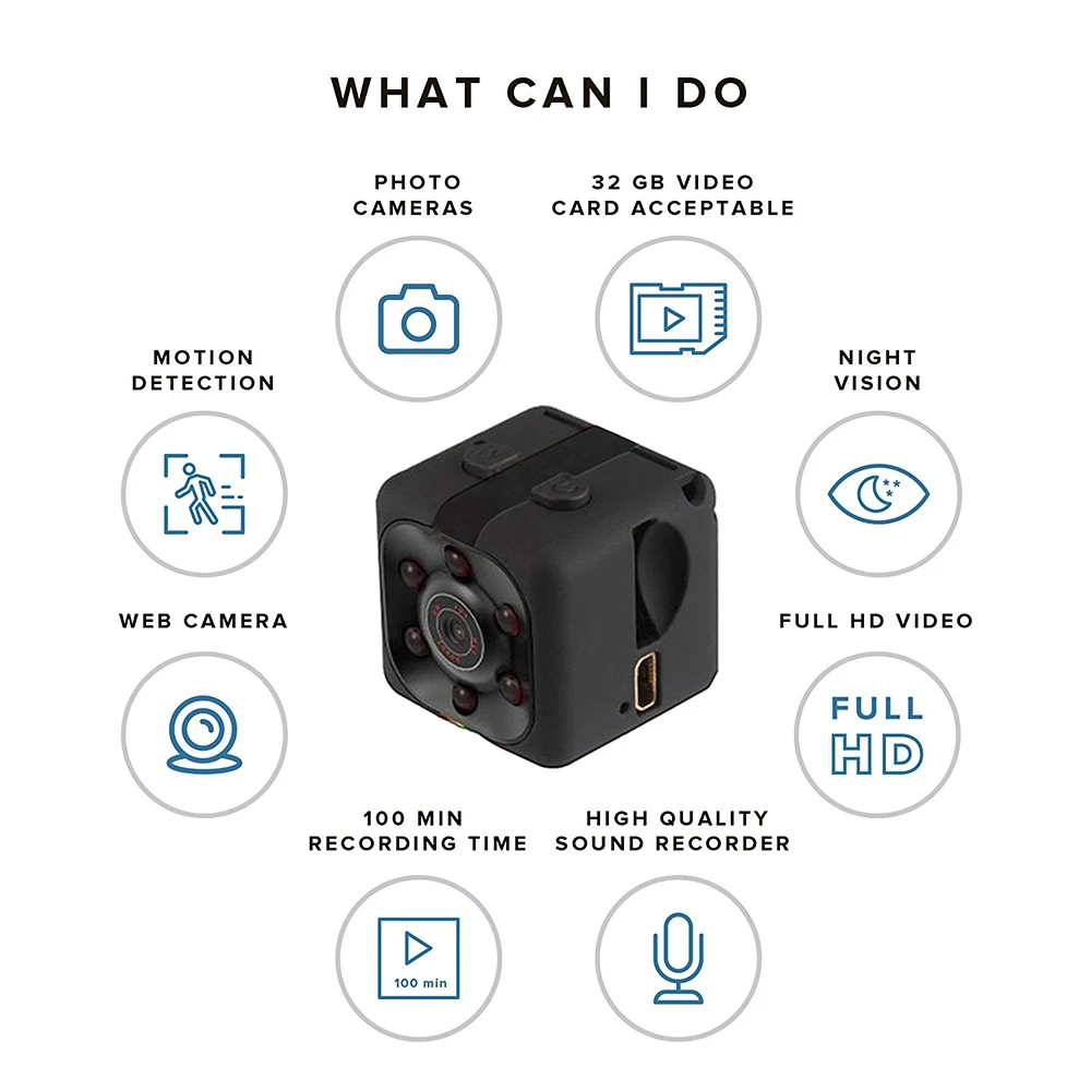 Mini Cctv Cam Sq11 Hd Camera Micro Camcorder Night Vision Dv Cameras