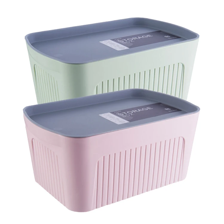 
Household colorful Organizer Container With Lid Plastic storage box 
