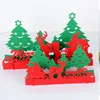 Christmas Moose Sleigh Felt Table Decorations Christmas Decorations Christmas Shop Windows Furnishing Articles