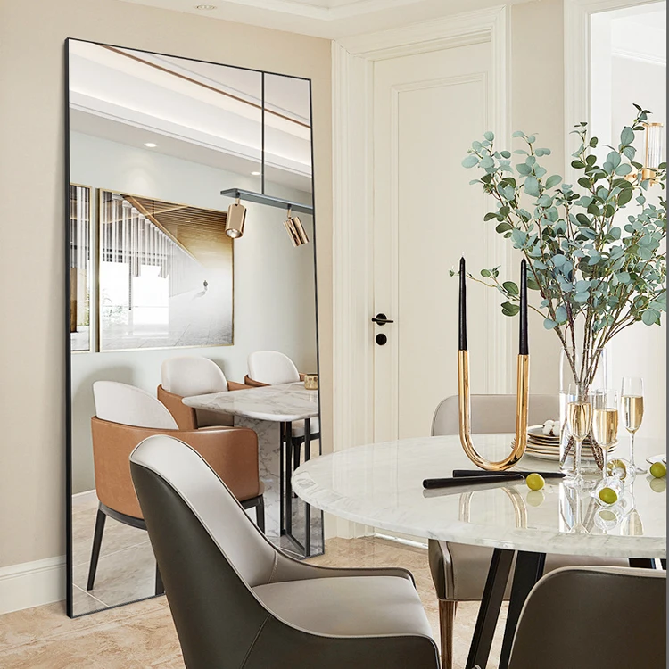 Metal Dressing Room Gold Aluminum Simple Photo Al Floor Stand Dressing Mirror Frame Buy Gold