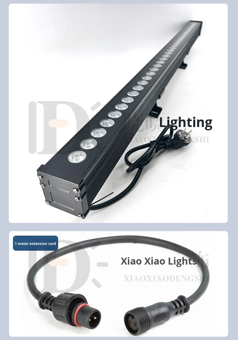 product led ip65 waterproof pvc wall washer outdoor full color remote control 36w building lighting exterior colorful sign projection-9