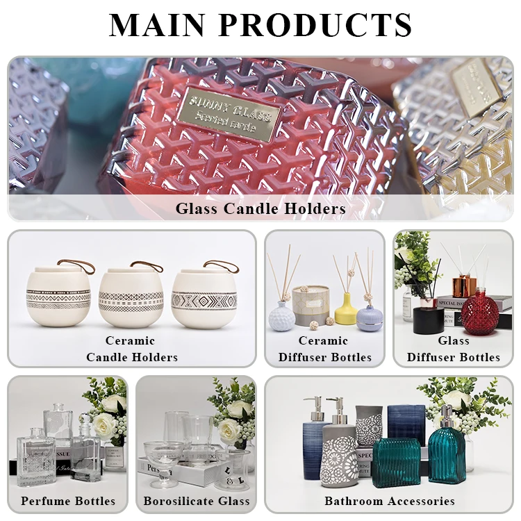Hexagon glass candle jars
