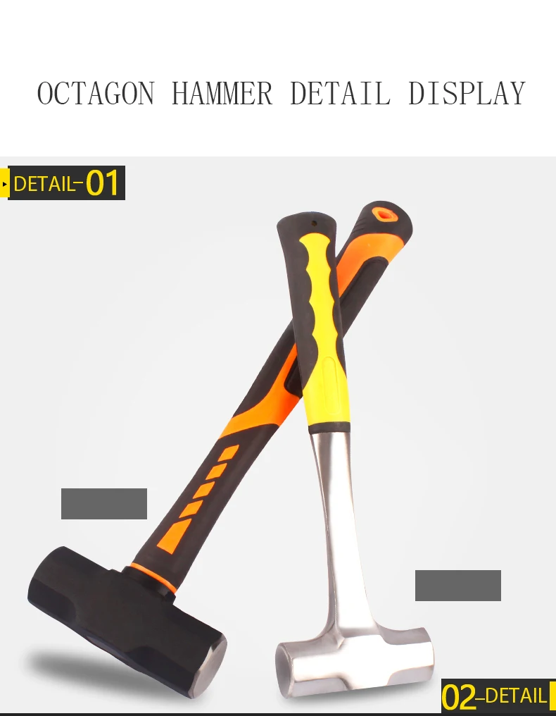 Building Construction 24lb Sledge Hammer Heavy Duty Onepiece Steel Brick Drilling Crack