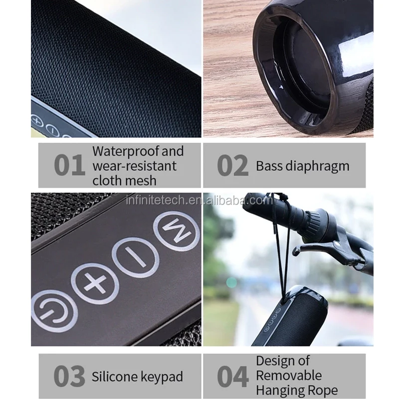 TG117 Portable small Speaker Bluetooth Wireless Music Player Sound System Loudspeaker FM Radio - ANKUX.COM