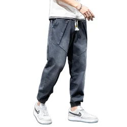 Wholesale Jeans Customize Logo Plus Size Summer Jeans Men Stretched Denim Pants Streetwear Joggers Casual Baggy Jeans Trousers