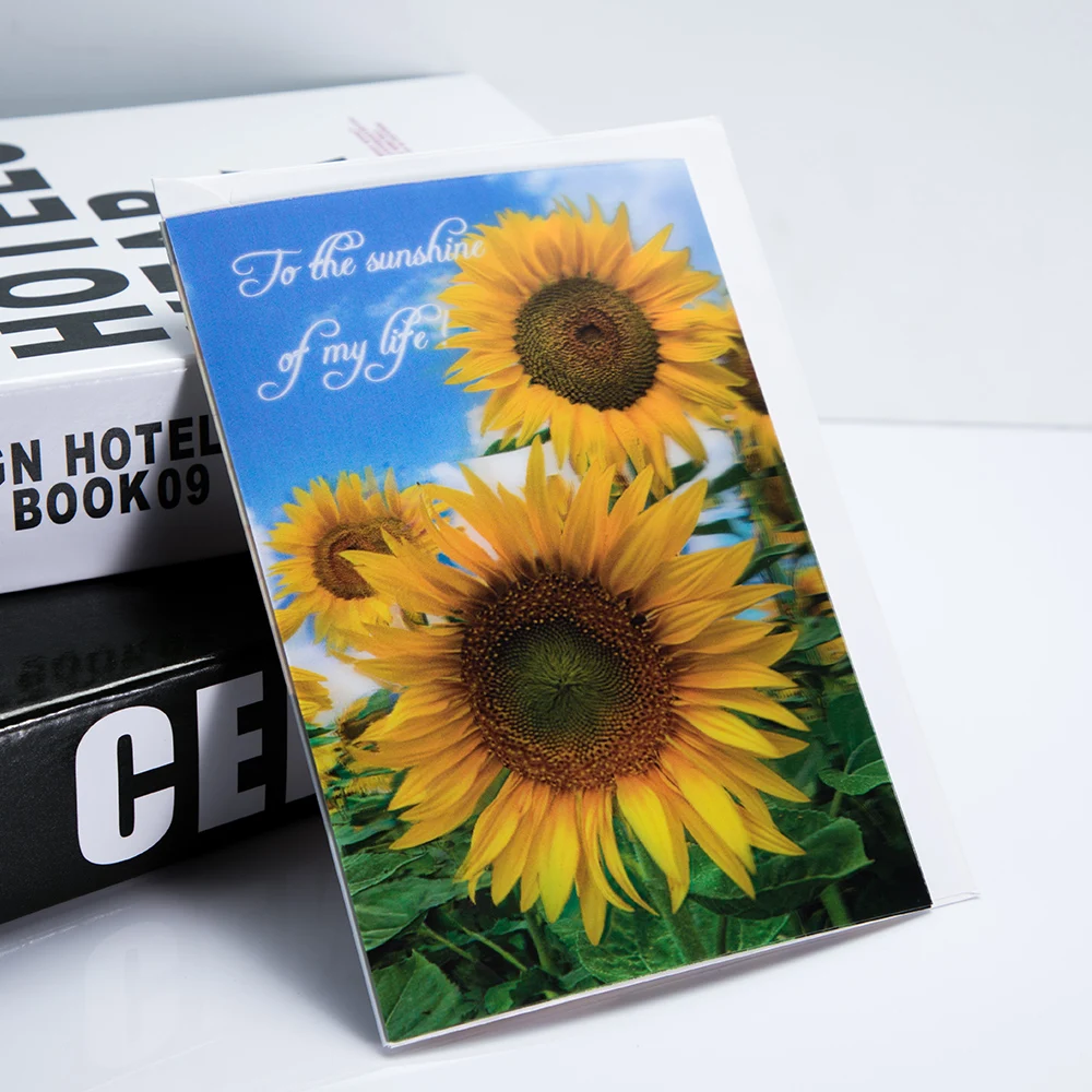 SUNFLOWERS 3D Lenticular Postcard Greeting Card
