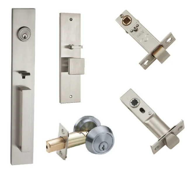 Modern Handleset Front Main Door Brass Keys Usa Style Maximum Security