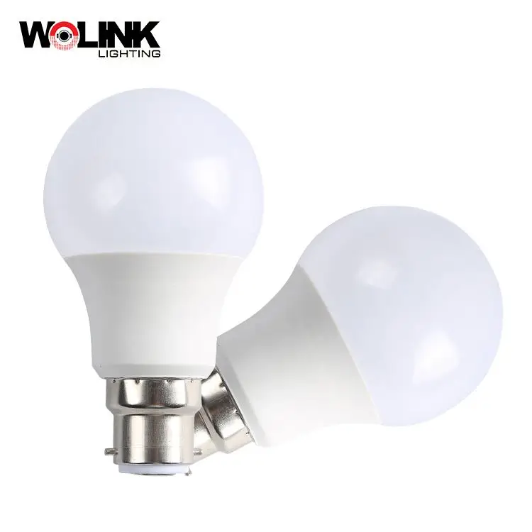 Factory wholesale household lighting aluminum plastic E27 B22 warm white led bulb lamp