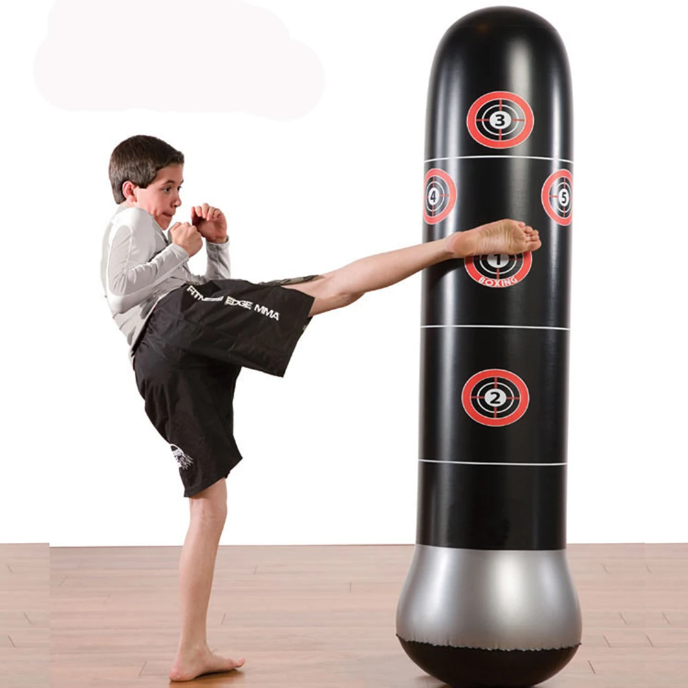 Fitness Heavy Inflatable Punching Tower Bag Freestanding Children Play Adults