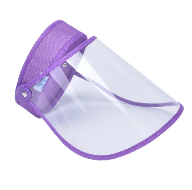 Wholesale Transparent Dustproof Protective Face Shield Hat Adjustable Full Cover Face Shield Visor Hat