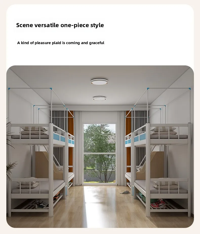 desk combination iron frame bunk bed-11