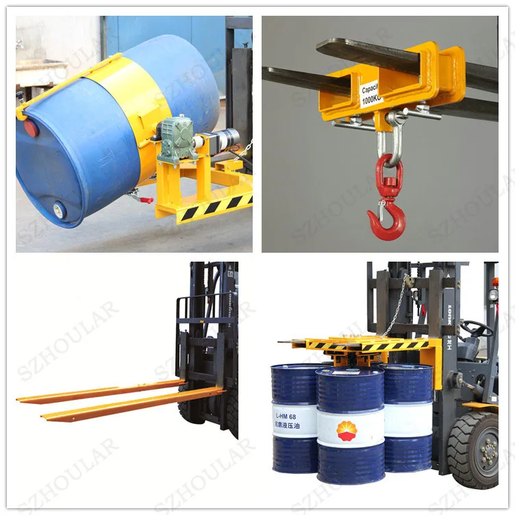 Dg1000b 1000kg Heavy Duty Steel Plastic Drums Forklift Drum Picker