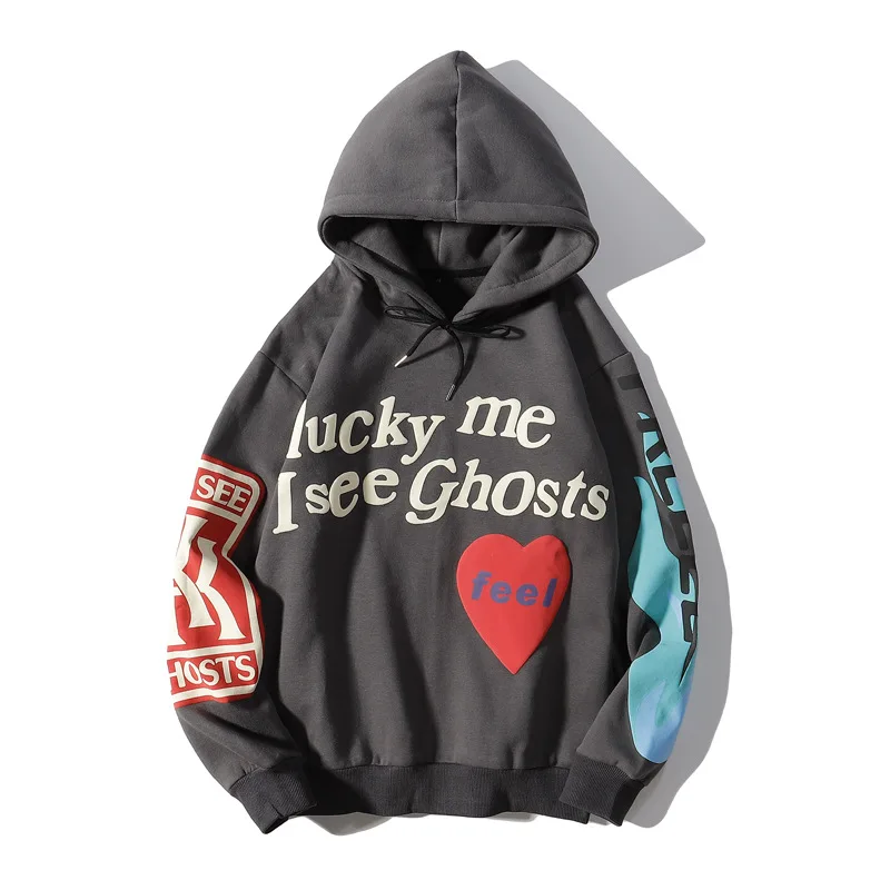 Kanye West-sudadera Con Capucha Para Hombre,Con Estampado De Letras Y  Grafiti,De Terciopelo,Estilo Harajuku,Hip Hop,Stranger Things - Buy De Los  Hombres Sudaderas Con Capucha,De Los Hombres Sudaderas Con Y Sin Capucha  Sudaderas,Sudaderas Con