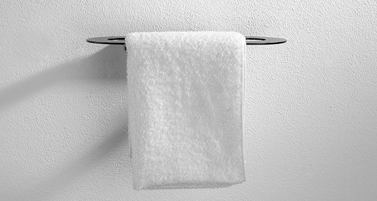 5-star Hotel Home Bathroom Washcloths Hand Towel Ring in Matte Black
