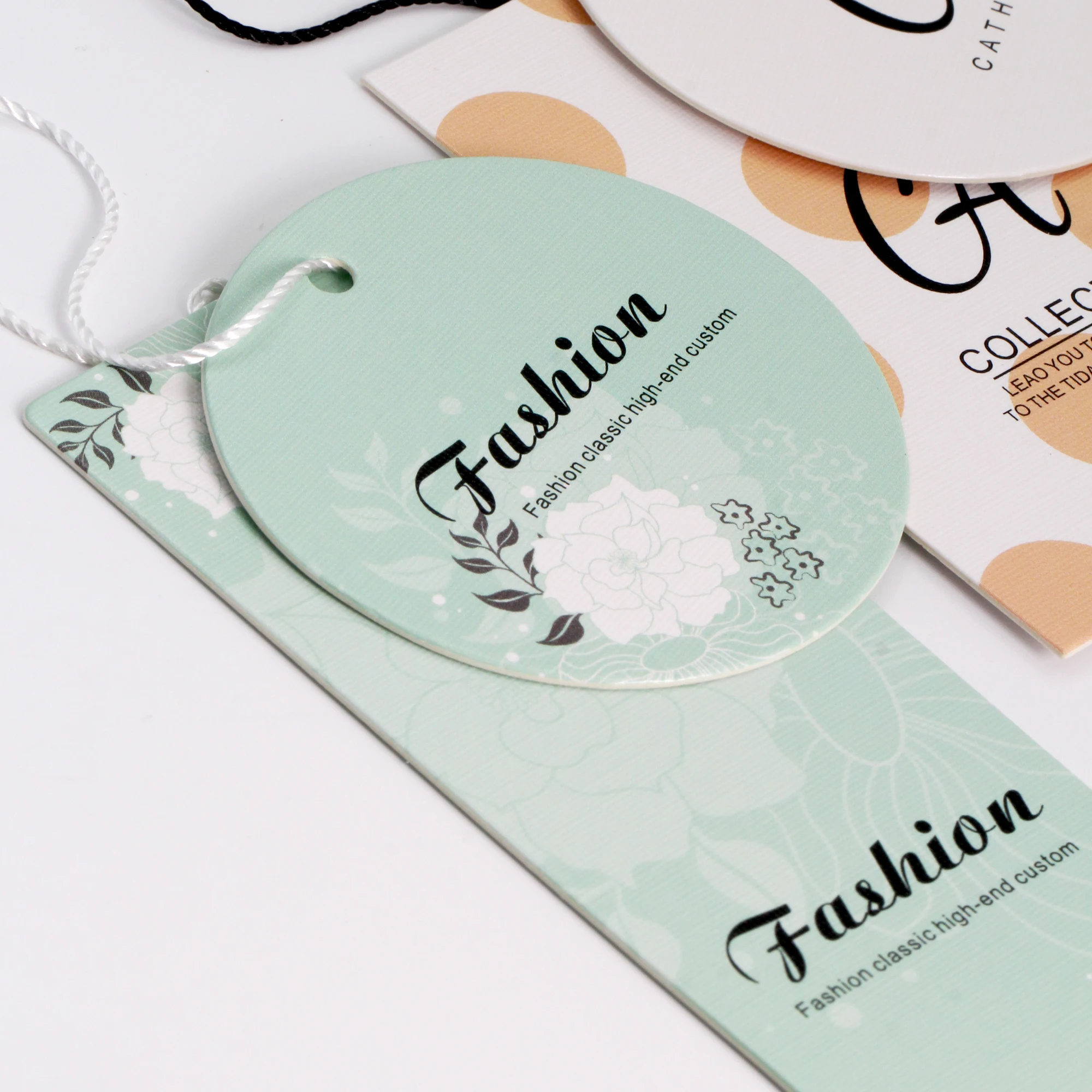 Hang Tags Clothing Labels Name Logo Embossed Paper Wholesale Custom