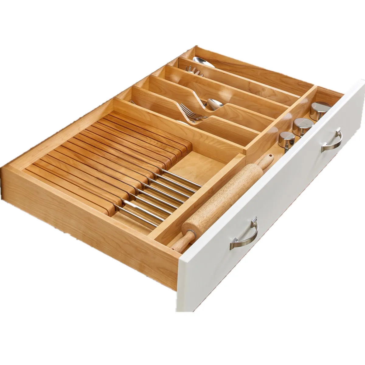 Spoon And Fork Flatware Organizer For Drawer Utensil Storage