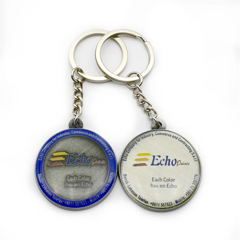 Promotional Custom Die Cut Metal Keyrings Wholesale Custom Keychain