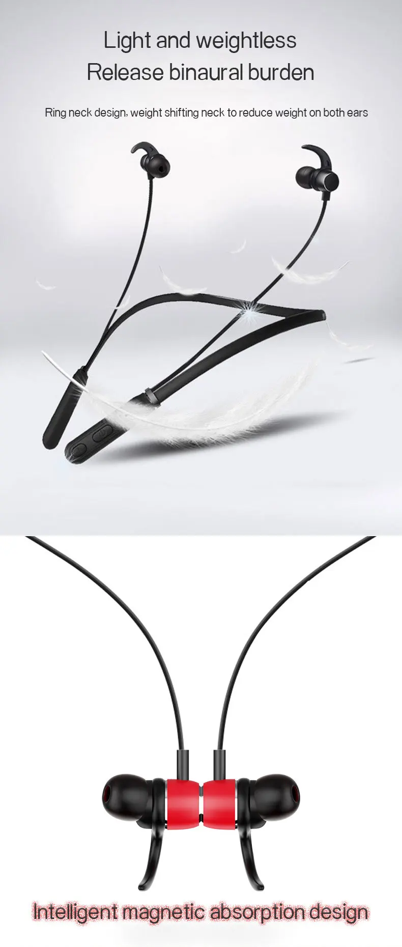 New Trending Wireless Bluetooth Headphones IPX7 Waterproof Bluetooth Earphones with Magnetic Connection Sport Earbud for Running