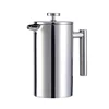 Hot sales stainless steel French press satin silver copper black 350ml 800ml 1000ml 1500ml coffee maker