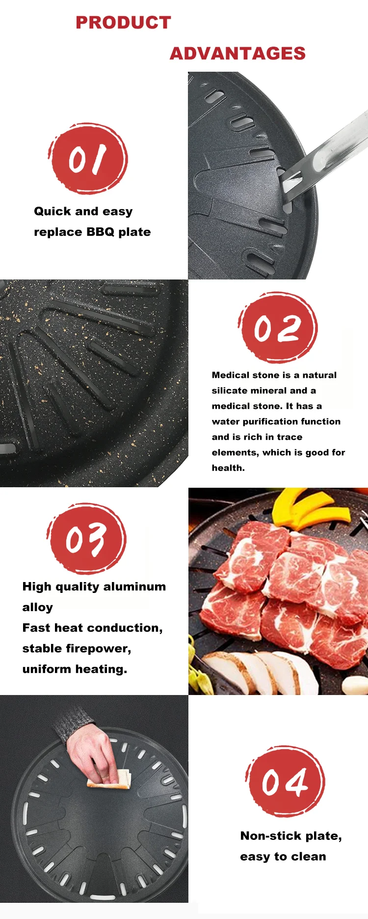 Wholesale Maifan Stone Coating Bbq Grills Plate For Barbecue Shop Buy
