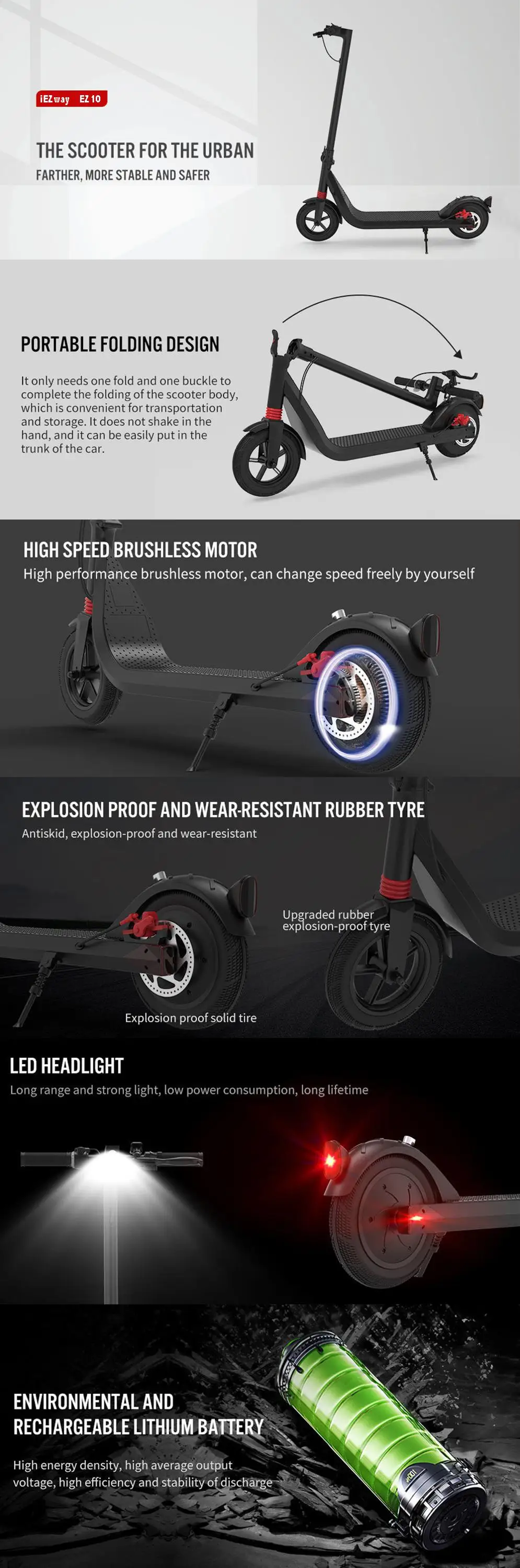 Electric Scooter EZ5 spec