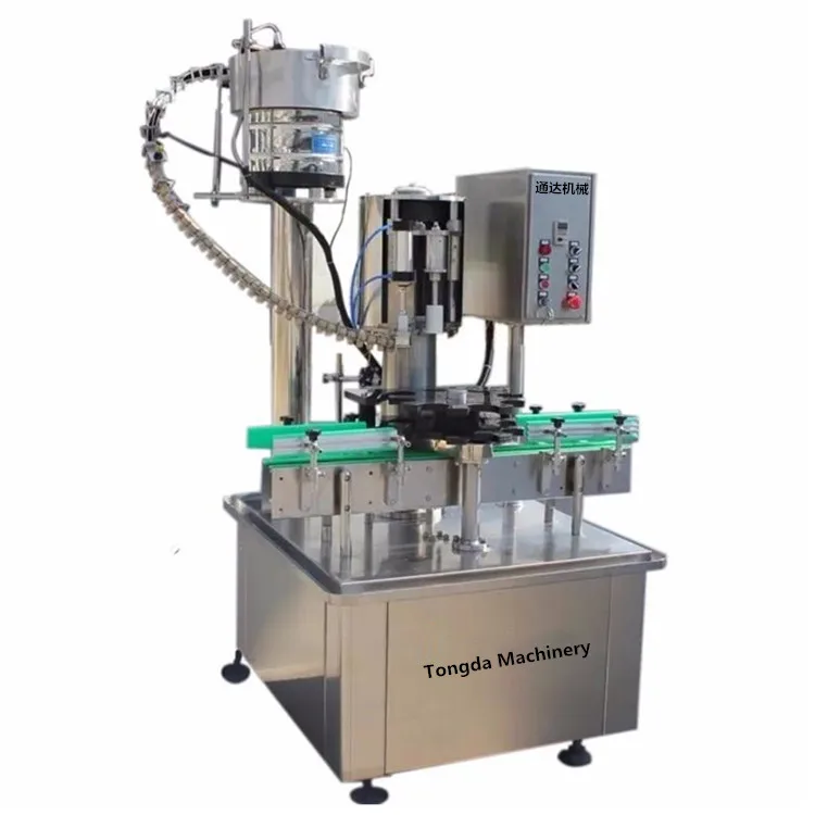 fully automatic bottle corking capping machine for tcork, View automatic bottle capping machine