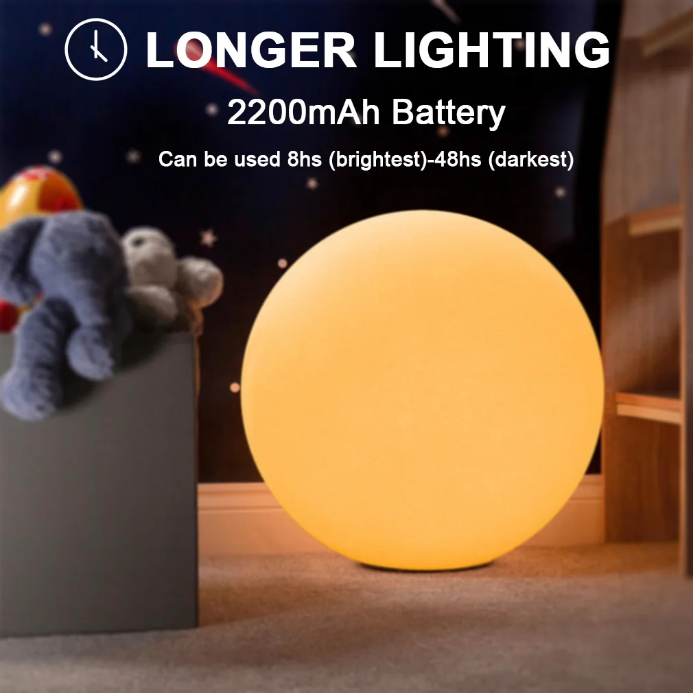 impact resistant fireproof eco friendly pe material 80 cm led ball light for garden patio events-6