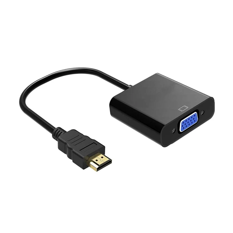 HDMI Male to VGA With Audio HD Video Cable Converter Adapter 1080P for PC US 