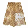 wholesale price sample 5 yards african gold lace fabric