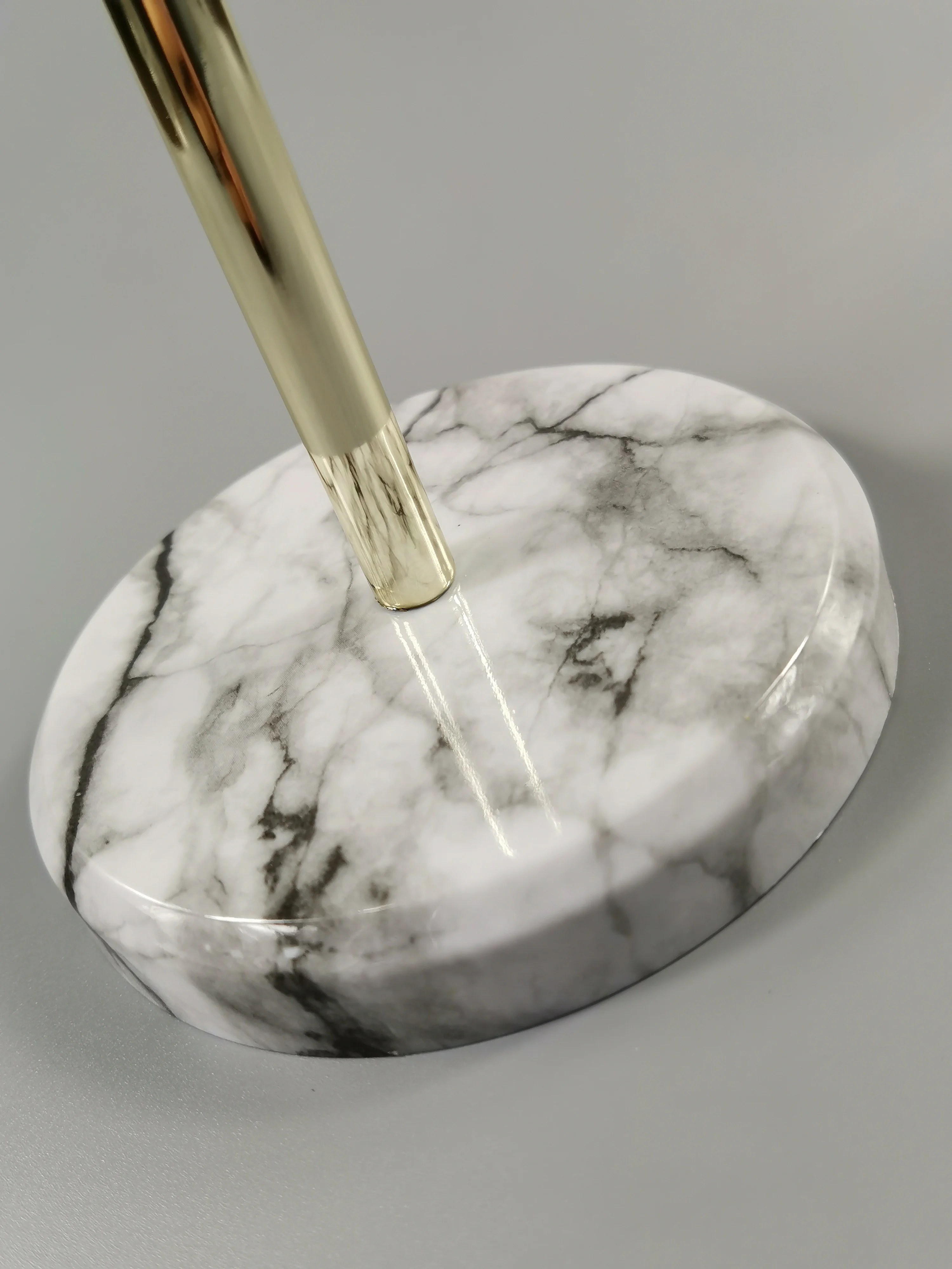 Modern Marble Mirror Tabletop Dual Sided Swivel Magnification Makeup