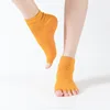 Wholesale Solid Color Anti Slip Open Toe Yoga Sock For Women