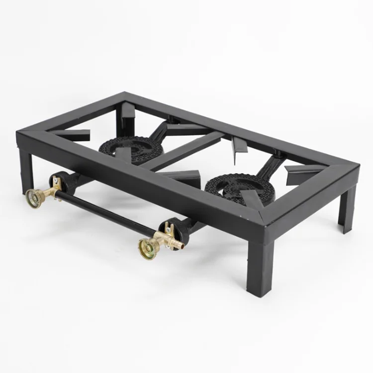 High Quality Portable 2 Double Burner Cast Iron Cooking Table Top Stand