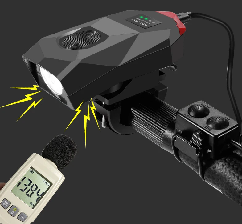 2020 New Touch Switch 2000ma Bicycle Horn Lamp Bicycle Light Led