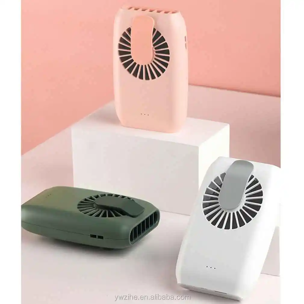 Hanging waist fan USB charging hanging neck fan mini handheld multi-function portable desktop small fan