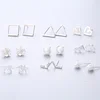 Holiday gift 925 Silver Earring mismatching ear pin stud new fashion