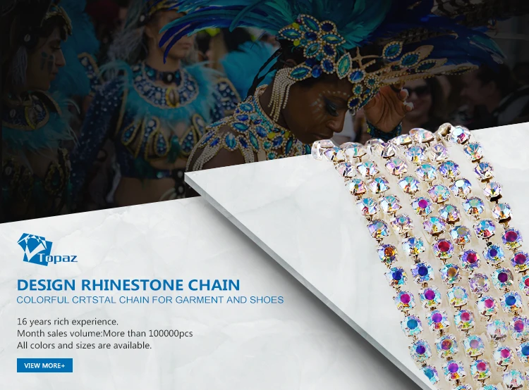 Free sample Factory Direct Sale metal row rhinestone cup chain custom size rhinestone trim