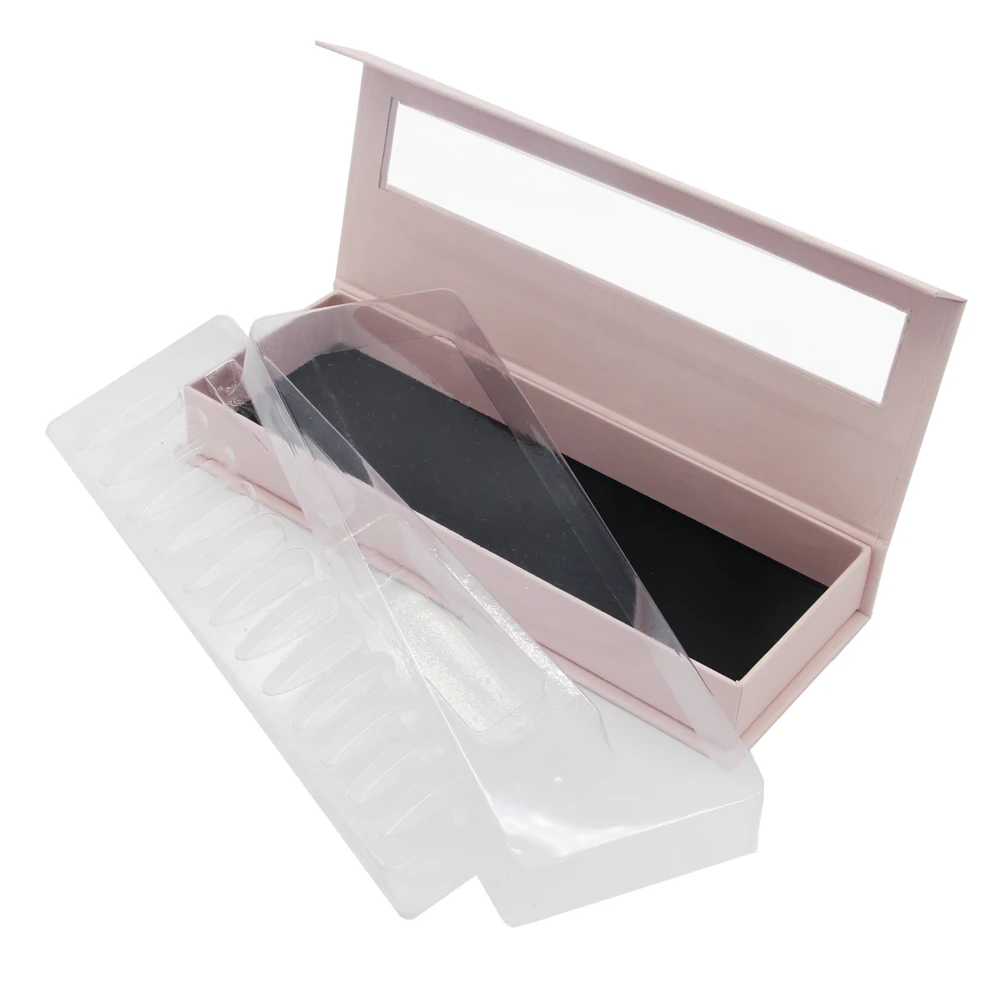 Custom Empty Nail Tip Box Press On False Nails Packaging Boxes Nail Box