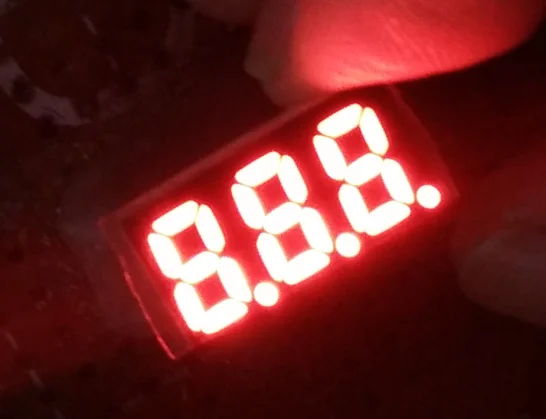 0.25 inch 3 digit 7 segment led display