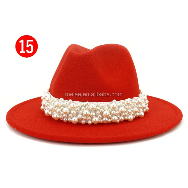 Women Wide Brim Imitation Wool Felt 