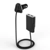 SUNLINE High Quality 4 USB ports 9.6A 1 in 2 line car charger 9.6A 4 port usb car charger with cable after sitting rear car
