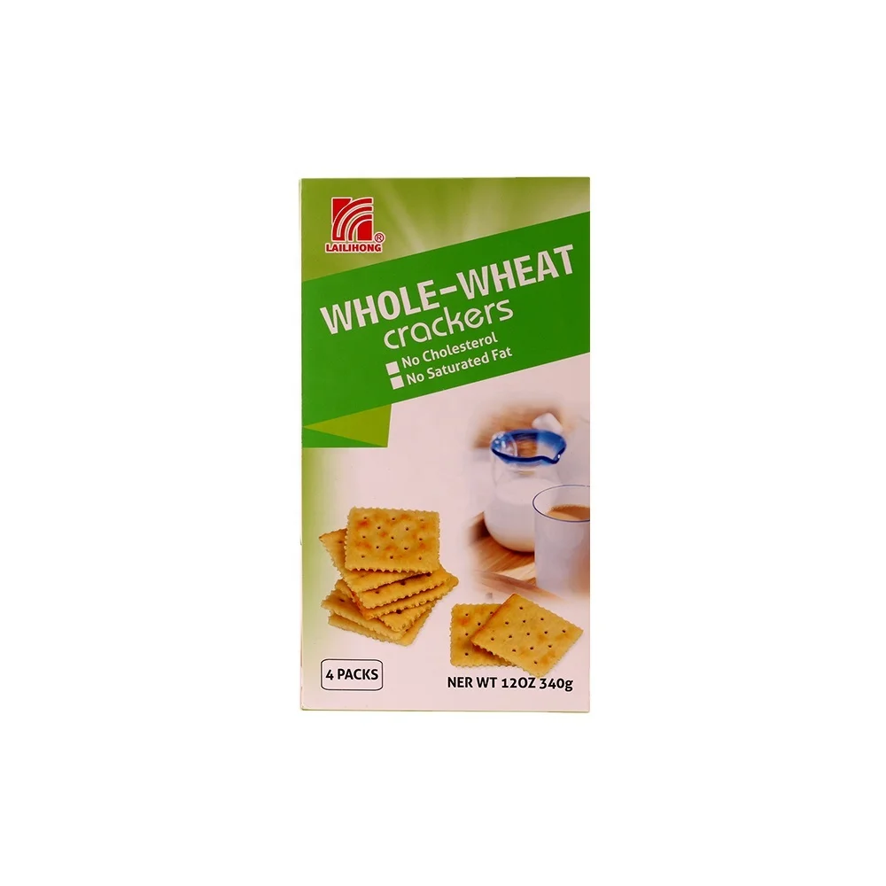 Whole Wheat Salty Crispy Soda Cracker Biscuit In Box For Snack Food