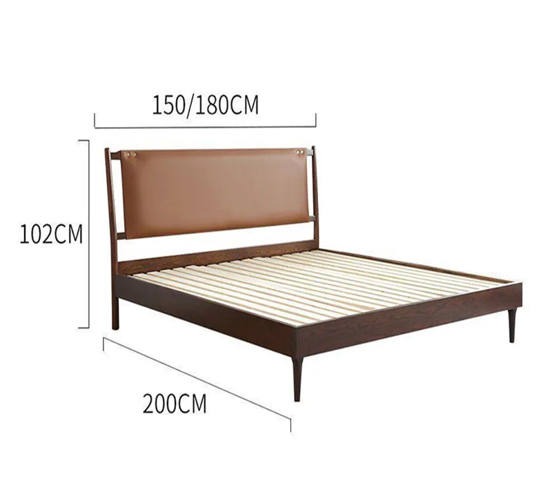 Modern style american wooden bed queens size for furniture bedroom