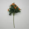 2019 artificial flowers single stem 9 heads small orange lily for bridal bouquet home decoration wedding wedding centerpieces