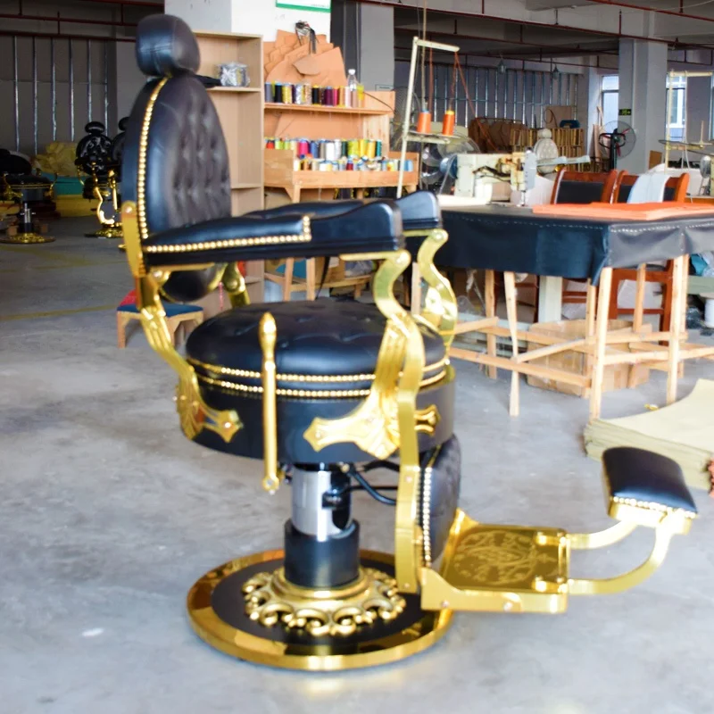 Brown Leather Hydraulic Shaving Chair Beauty Salon Equipment High