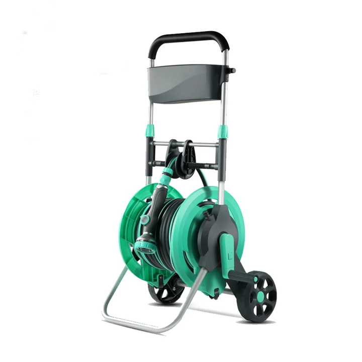 Portable Garden Hose Cart 2 Wheeled Hose Trolley Cart Keep Your Yard