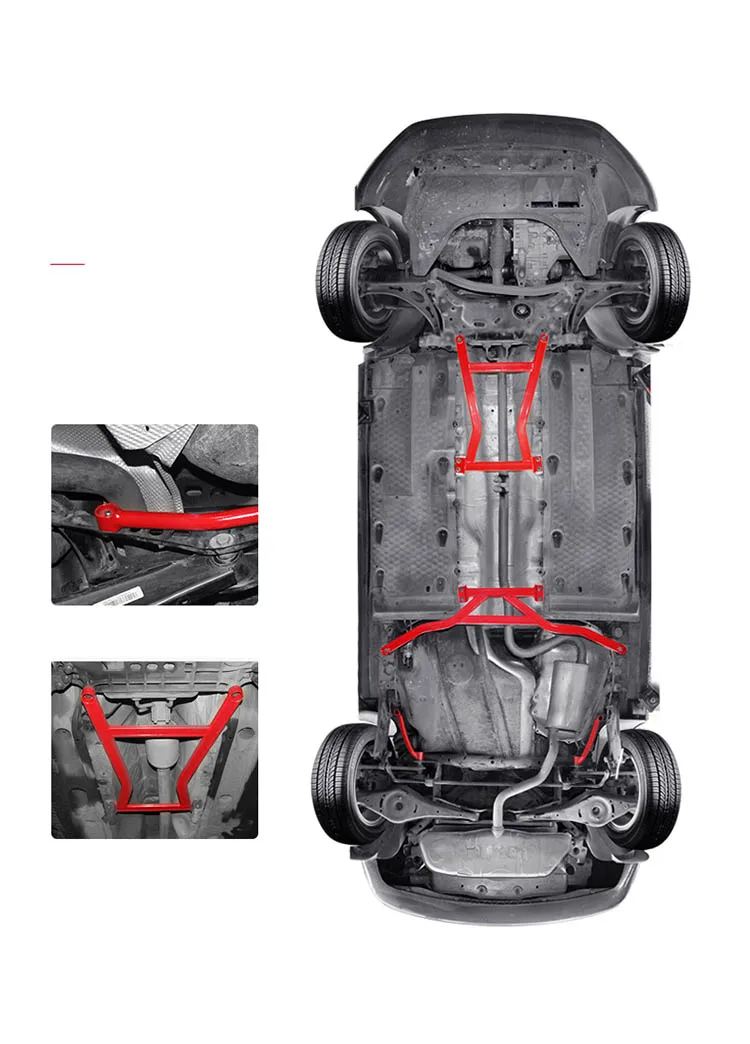 Aluminum Auto Front Strut Bar Lower Arm Bar For Volkswagen Scirocco Car